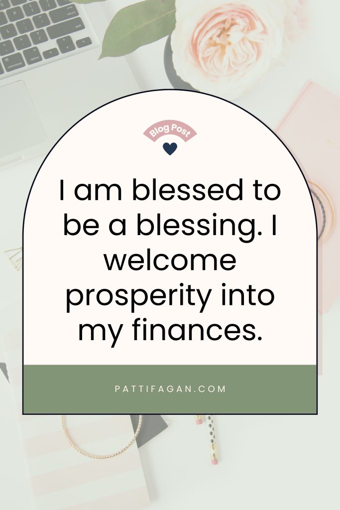 prosperity affirmation pin